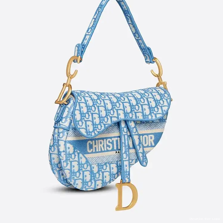 Cheap Motif Saddle Oblique Dior Christian Bag Blue Canvas Light 0512 Luxury